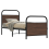 VidaXL vidaXL Bed Frame Without Mattress 80x200 cm Brown Oak Engineered Wood 1