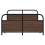 VidaXL vidaXL Metal Bed Frame without Mattress Brown Oak 140x200 cm 5