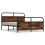 VidaXL vidaXL Metal Bed Frame without Mattress Smoked Oak 200x200 cm 2