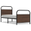 VidaXL vidaXL Bed Frame Without Mattress 80x200 cm Brown Oak Engineered Wood 2