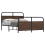 VidaXL vidaXL Metal Bed Frame without Mattress Brown Oak 140x200 cm 1