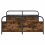 VidaXL vidaXL Metal Bed Frame without Mattress Smoked Oak 200x200 cm 5