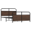 VidaXL vidaXL Metal Bed Frame without Mattress Brown Oak 140x200 cm 3