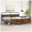 VidaXL vidaXL Metal Bed Frame without Mattress Smoked Oak 200x200 cm 4