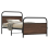 VidaXL vidaXL Bed Frame Without Mattress 90x200 cm Brown Oak Engineered Wood 1