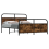VidaXL vidaXL Metal Bed Frame without Mattress Smoked Oak 200x200 cm 1