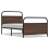 VidaXL vidaXL Bed Frame Without Mattress 90x200 cm Brown Oak Engineered Wood 2