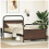 VidaXL vidaXL Bed Frame Without Mattress 90x200 cm Brown Oak Engineered Wood 4