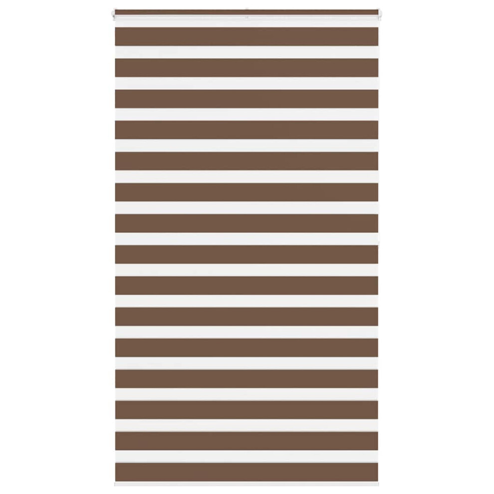Vidaxl Zebra Blind 120X200 Cm Fabric Width 115.9 Cm Polyester Brown