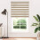 VidaXL vidaXL Doppelrollo Sandbraun 130x200 cm Stoffbreite 125,9 cm Polyester 2