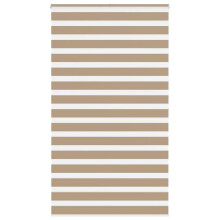 vidaXL Doppelrollo Sandbraun 130x200 cm Stoffbreite 125,9 cm Polyester