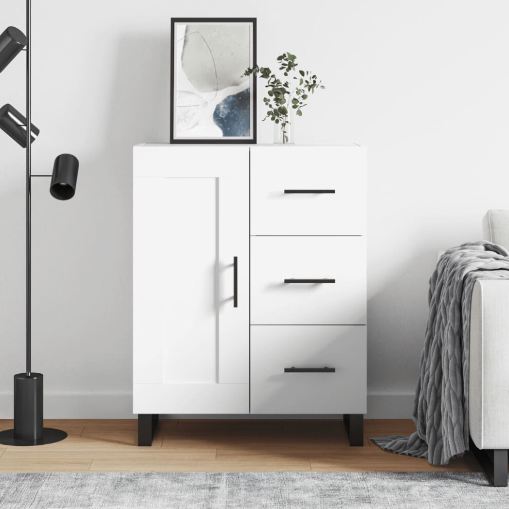 Vidaxl Sideboard White 69.5X34x90 Cm Engineered Wood