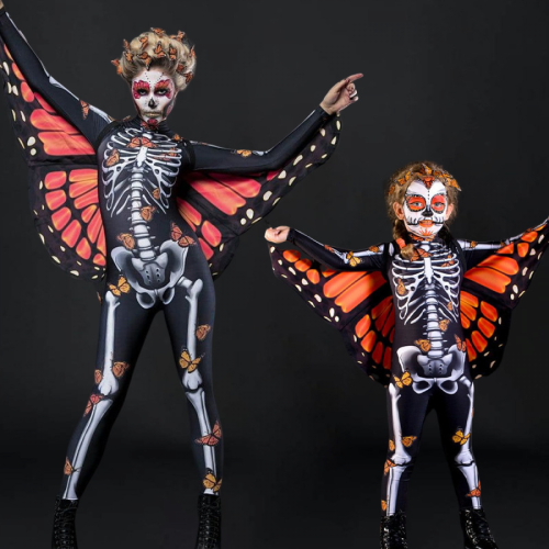 (ενήλικας XL) Halloween Σκελετός Φτερά Πεταλούδας 3D Εκτύπωση Παιδικό Cosplay