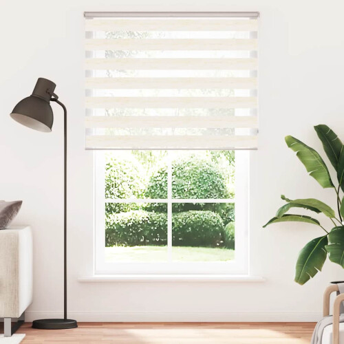 VidaXL vidaXL Doppelrollo Marmorbeige 150x200cm Stoffbreite 145,9 cm Polyester 1
