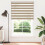VidaXL vidaXL Zebra Blind Sand Brown 145x230 cm Fabric Width 140.9 cm Polyester 2