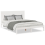 VidaXL vidaXL Extra Long Bed Frame without Mattress White 140x210 cm Solid Wood 3