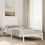 VidaXL vidaXL Extra Long Bed Frame without Mattress White 90x210 cm Solid Wood 1