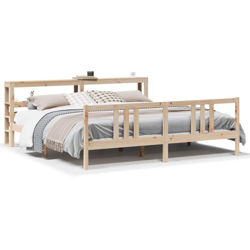 VidaXL vidaXL Bed Frame with Headboard without Mattress 200x200 cm 2