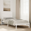 VidaXL vidaXL Extra Long Bed Frame without Mattress White 90x220 cm Solid Wood 1