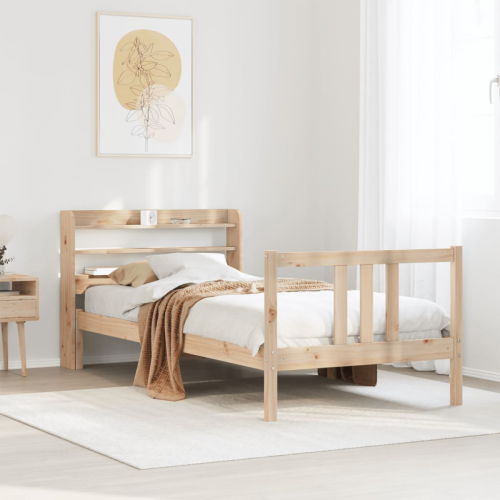 VidaXL vidaXL Bed Frame with Headboard without Mattress 90x190 cm Single 1