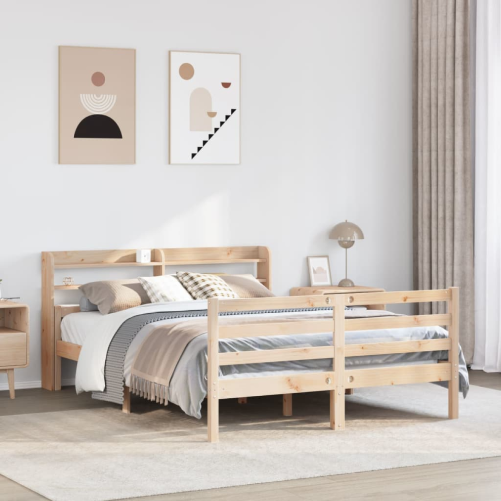 Vidaxl Bed Frame With Headboard Without Mattress 160X200 Cm