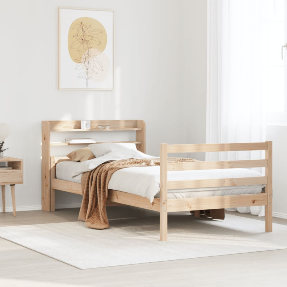 Vidaxl Bed Frame With Headboard Without Mattress 90X200 Cm