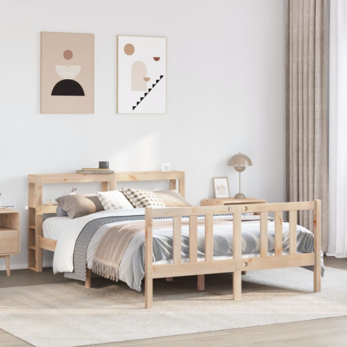 VidaXL vidaXL Bed Frame with Headboard without Mattress 120x200 cm