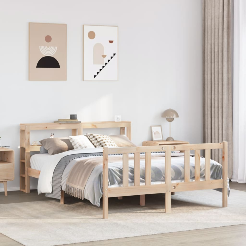 Vidaxl Bed Frame With Headboard Without Mattress 120X200 Cm