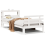 VidaXL vidaXL Bed Frame with Headboard without Mattress White 90x190 cm Single 2