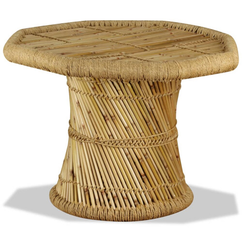 VidaXL Coffee Table Bamboo Octagon 60x60x45 cm 2