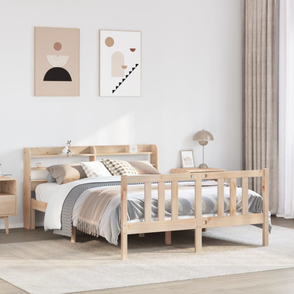 Vidaxl Bed Frame With Headboard Without Mattress 120X200 Cm