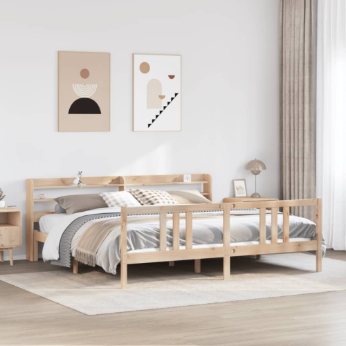 VidaXL vidaXL Bed Frame with Headboard without Mattress 200x200 cm 1