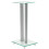 VidaXL vidaXL Speaker Stands 2 pcs Tempered Glass 2 Pillars Design Silver 2