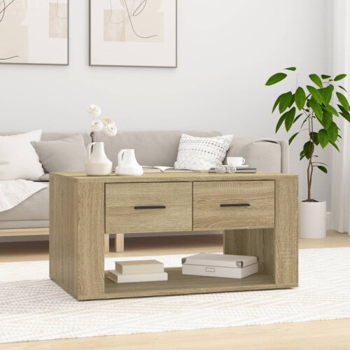 VidaXL vidaXL Coffee Table Sonoma Oak 80x50x40 cm Engineered Wood