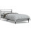 VidaXL vidaXL Bed Frame Grey Sonoma 100x200 cm Engineered Wood and Metal 3