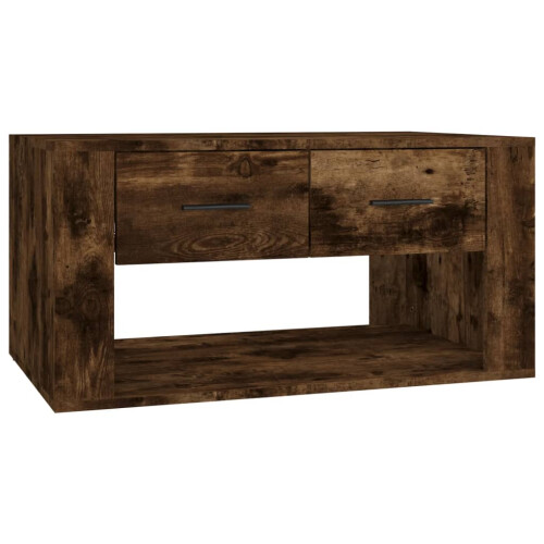 VidaXL vidaXL Coffee Table Smoked Oak 80x50x40 cm Engineered Wood 1
