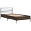 VidaXL vidaXL Bed Frame Brown Oak 75x190 cm Small Single Engineered Wood and Metal 2