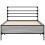 VidaXL vidaXL Bed Frame Grey Sonoma 100x200 cm Engineered Wood and Metal 4