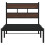 VidaXL vidaXL Bed Frame without Mattress with Headboard Brown Oak 90x200 cm 4