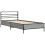 VidaXL vidaXL Bed Frame Grey Sonoma 100x200 cm Engineered Wood and Metal 2