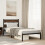 VidaXL vidaXL Bed Frame without Mattress with Headboard Brown Oak 100x200 cm 1