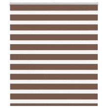 vidaXL Doppelrollo Braun 130x150 cm Stoffbreite 125,9 cm Polyester