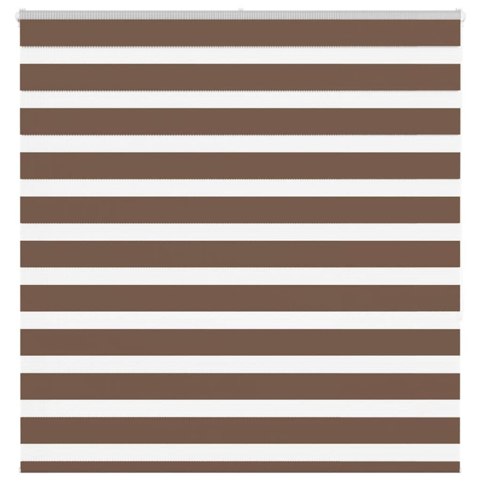 Vidaxl Zebra Blind Brown 145X150 Cm Fabric Width 140.9 Cm Polyester