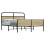 VidaXL vidaXL Metal Bed Frame without Mattress Sonoma Oak 160x200 cm 1