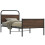 VidaXL vidaXL Bed Frame without Mattress 90x190 cm Brown Oak Engineered Wood 1
