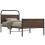 VidaXL vidaXL Bed Frame without Mattress 90x200 cm Brown Oak Engineered Wood 1