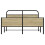 VidaXL vidaXL Metal Bed Frame without Mattress Sonoma Oak 160x200 cm 5