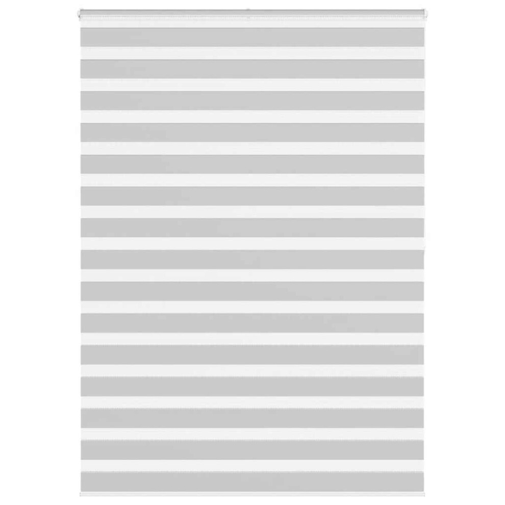 Vidaxl Zebra Blind Light Grey 160X200 Cm Fabric Width 155.9 Cm Polyester