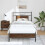 VidaXL vidaXL Bed Frame without Mattress Brown Oak 80x200 cm Engineered Wood 5