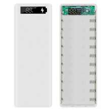 Mobile Power Housing Skin Weldingless 10x18650 Batteries White